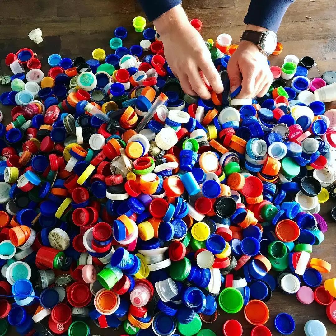 Colored plastic granules used for FMCG packaging manufacturing