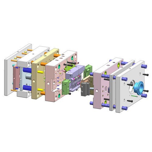 Plastic components and assemblies produced through injection moulding