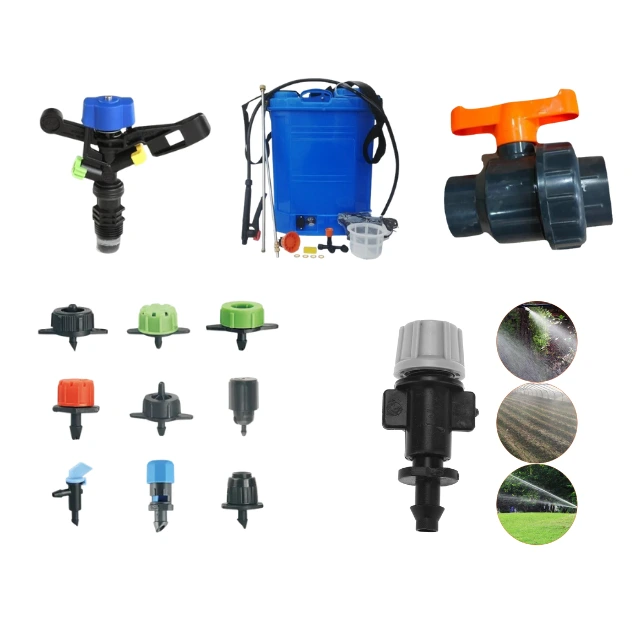 Plastic irrigation fittings and connectors for agriculture systems