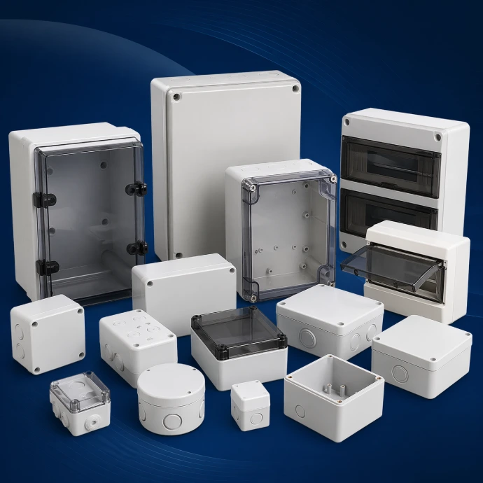 Plastic electrical enclosures and junction boxes for safe wiring and insulation