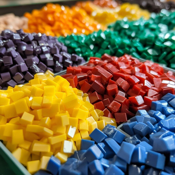 Plastic pellets used for producing stationery items through injection moulding