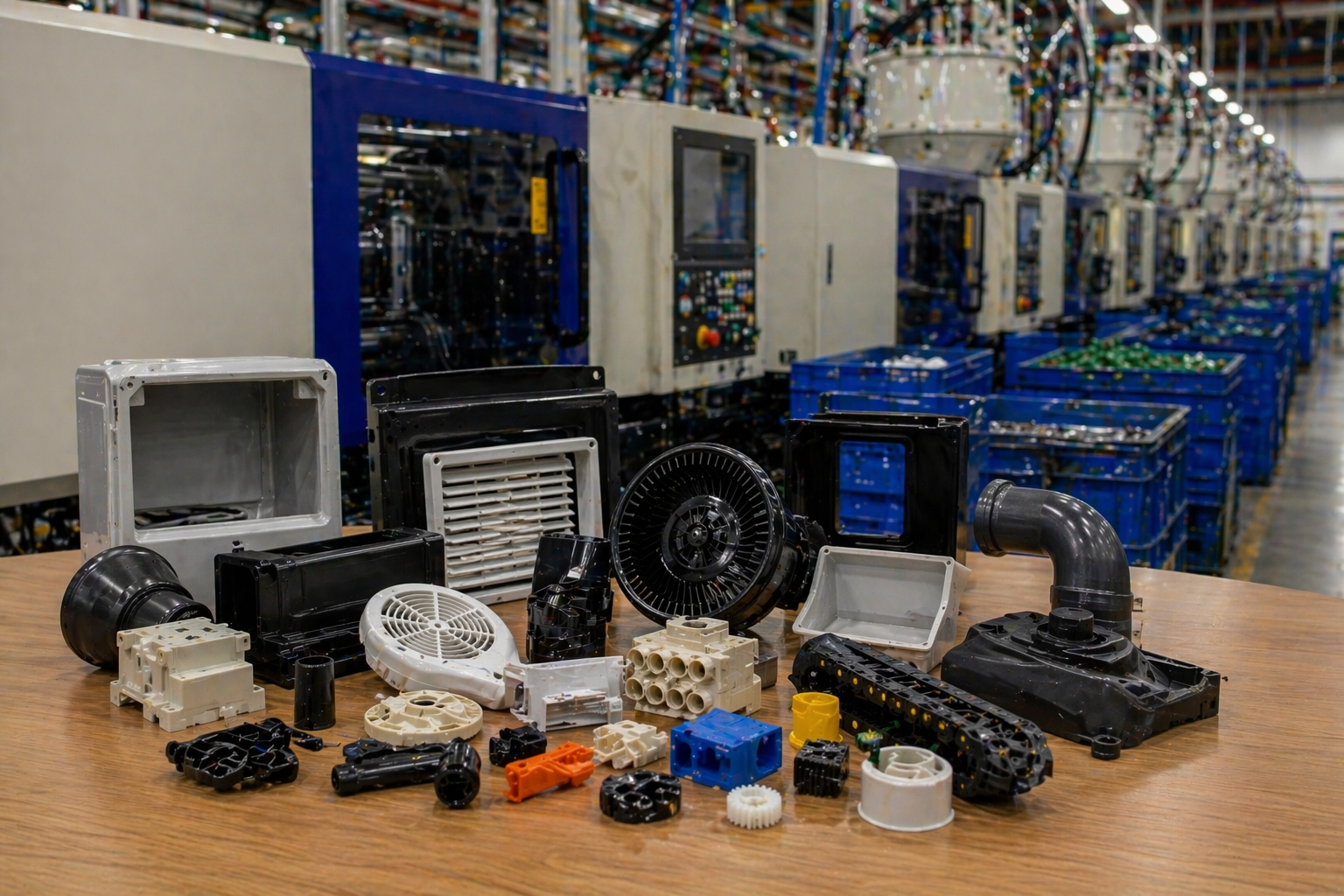 Injection moulding machines producing FMCG plastic components