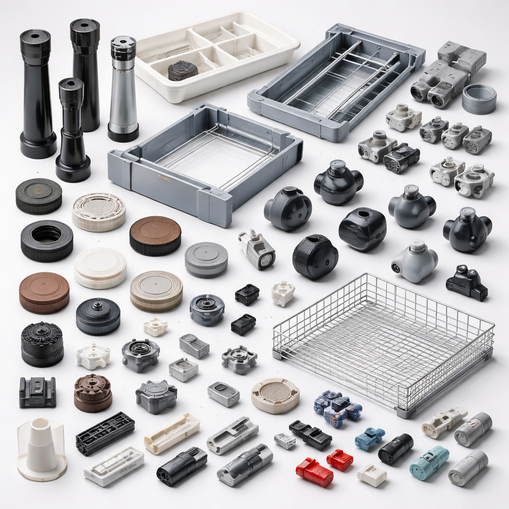 Plastic furniture fittings and connectors for modular furniture applications
