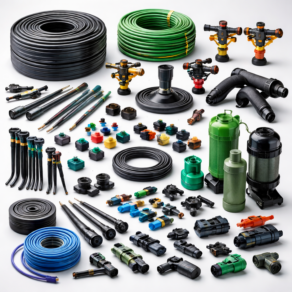 Plastic components for agriculture and irrigation systems including connectors and fittings