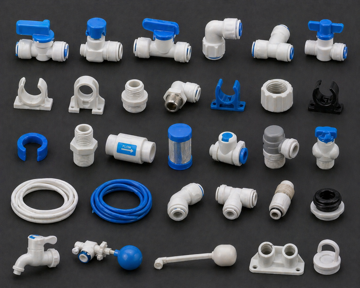 Durable plastic plumbing connectors and valves for water systems