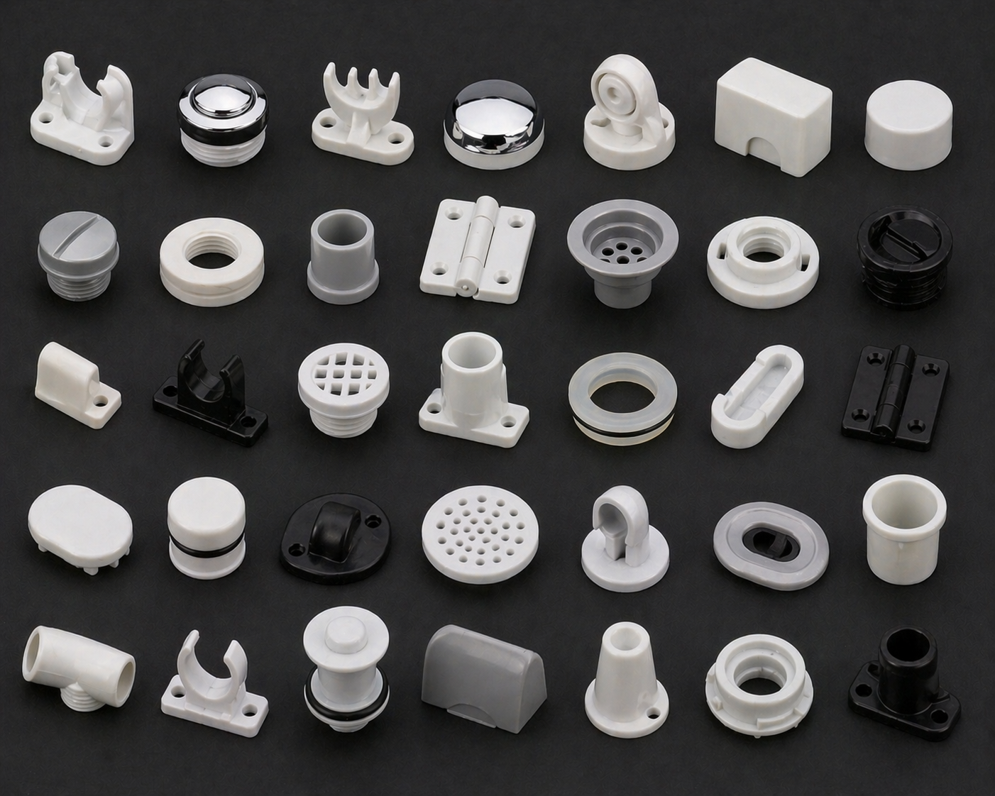 Plastic sanitary components used in drainage and plumbing systems