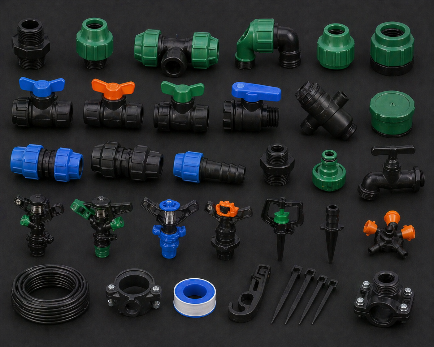 High-performance plastic fittings for plumbing and sanitary use