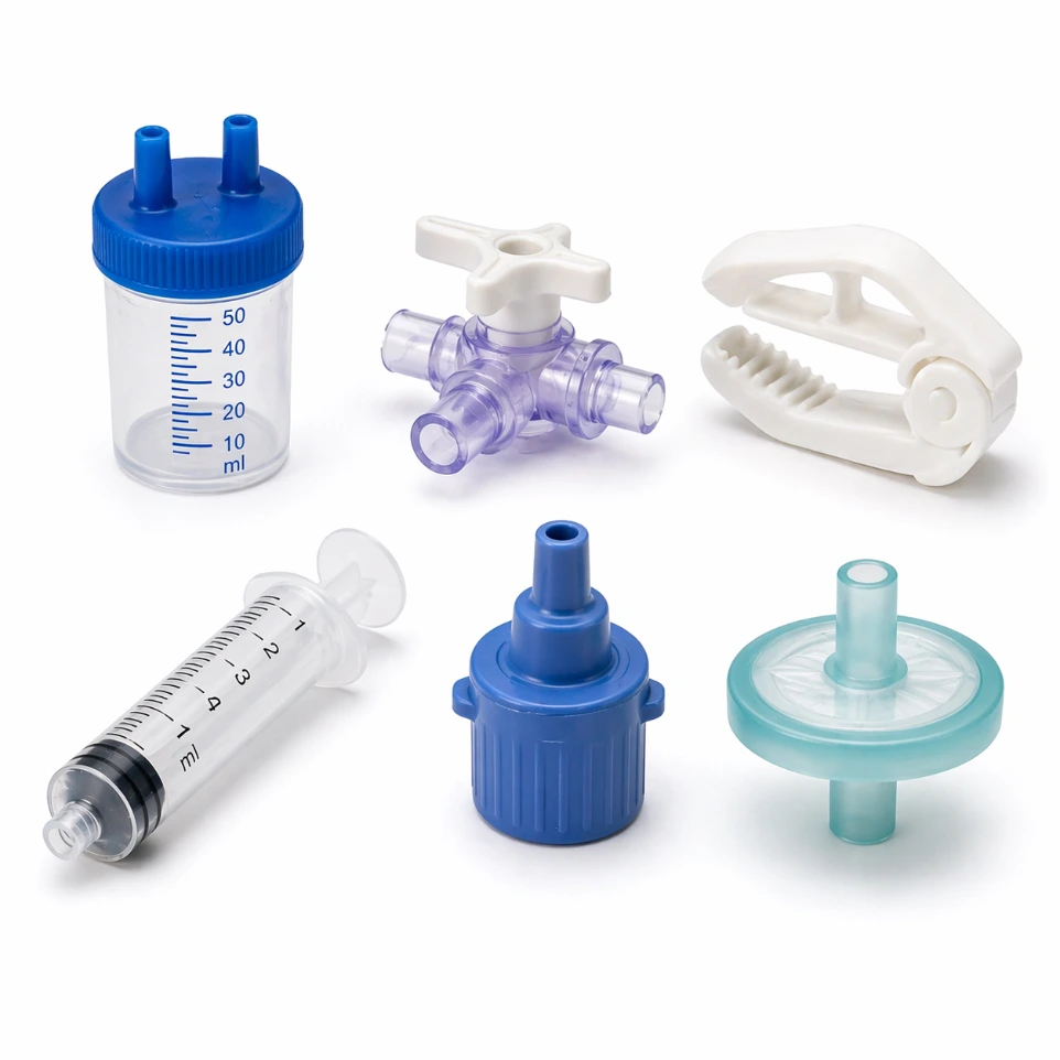 Precision plastic components for electrical fittings and electronic devices