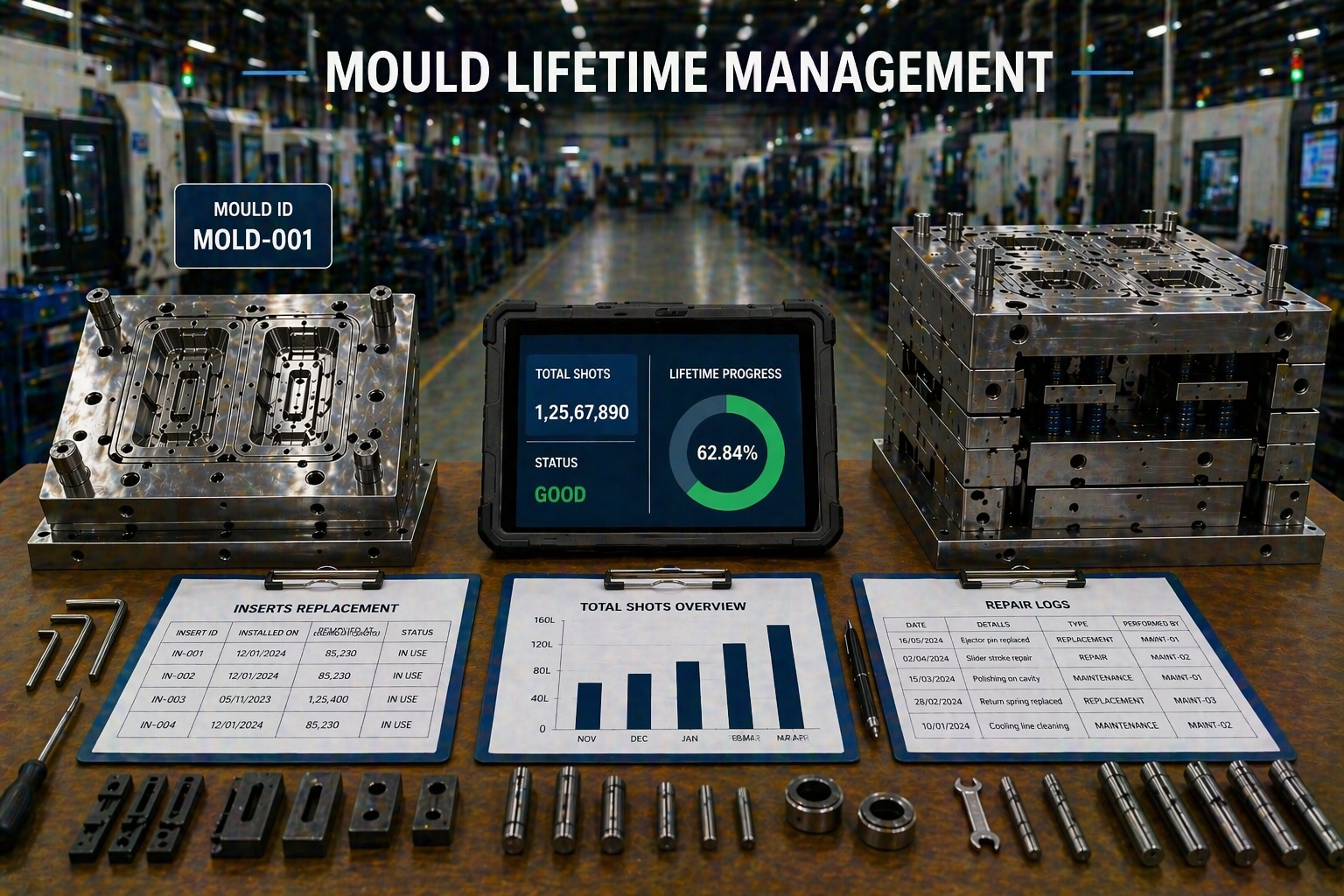 Mould testing and validation process in injection moulding