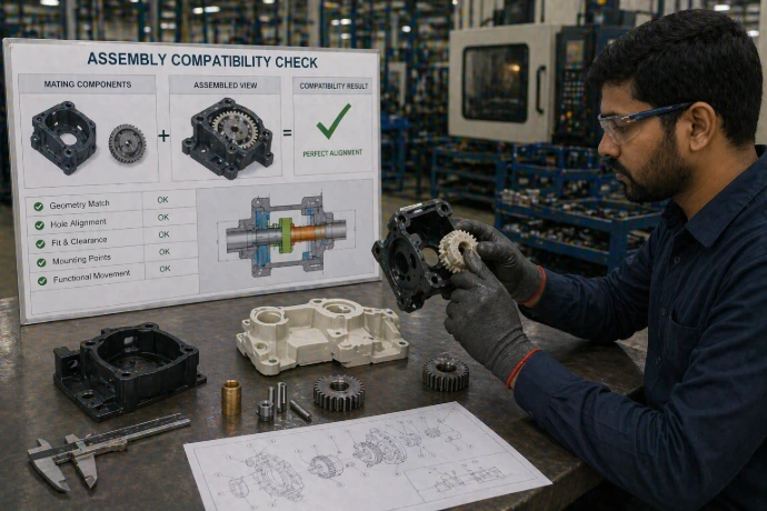 Technical drawings and product development planning for plastic components