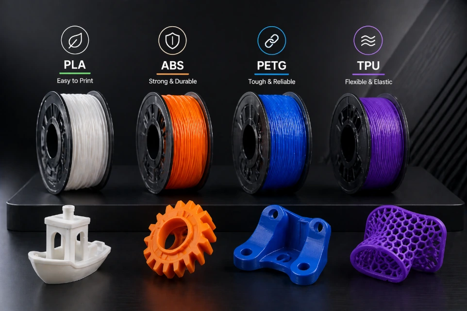 Rapid prototyping samples with multi-color plastic components