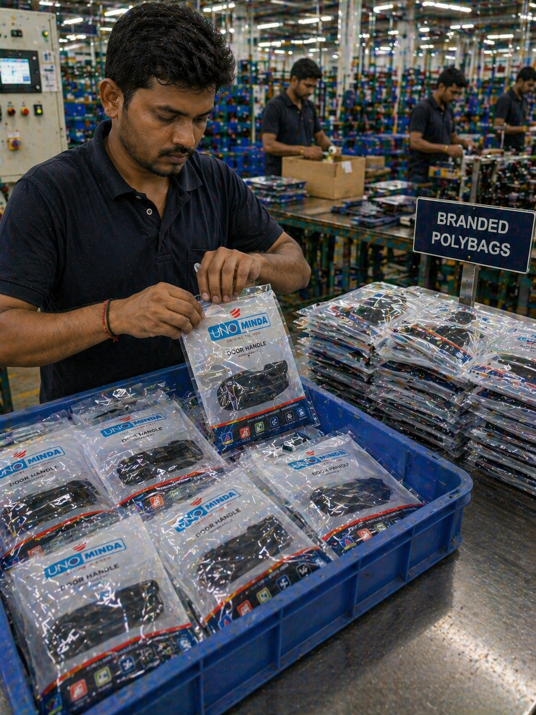 Final packaging of plastic products for shipment
