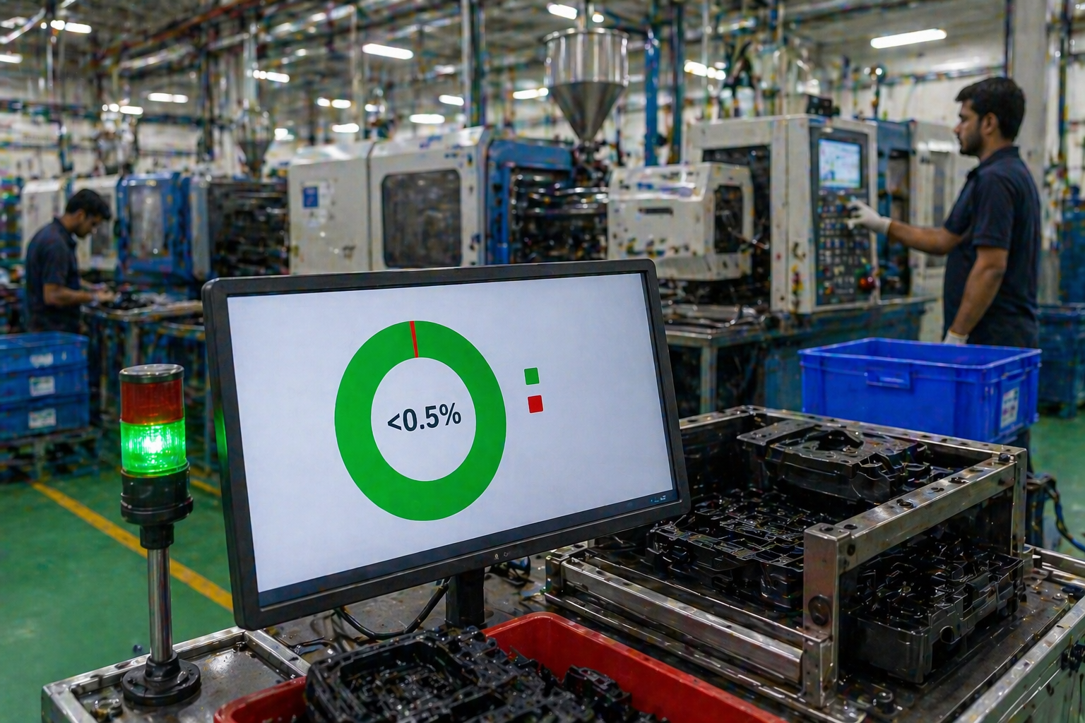 Quality inspection of OEM plastic components during manufacturing