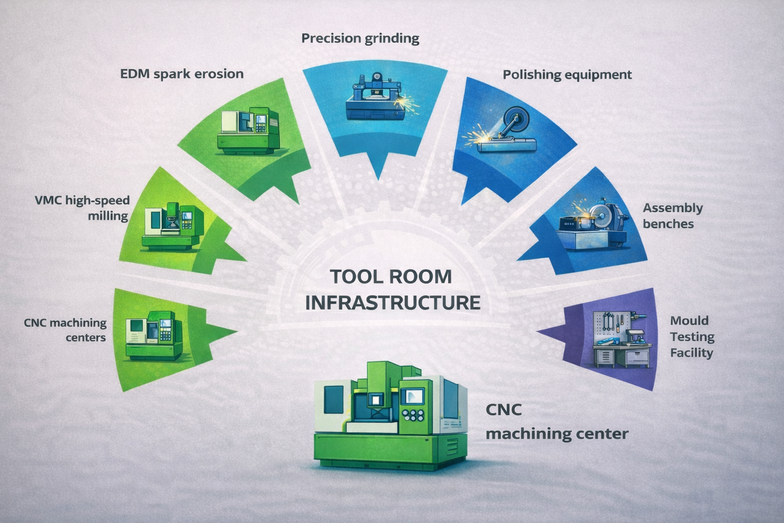 Injection mould tooling process from design to production