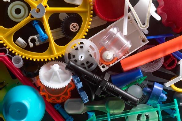 Plastic consumer products and components used in home appliances