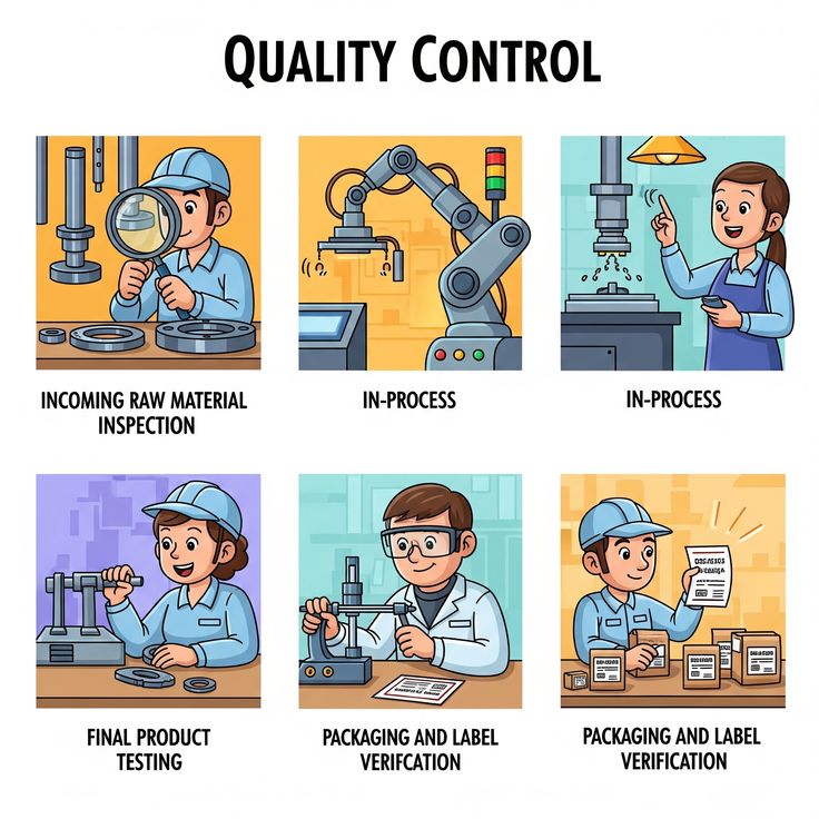Quality control inspection for industrial plastic components manufacturing