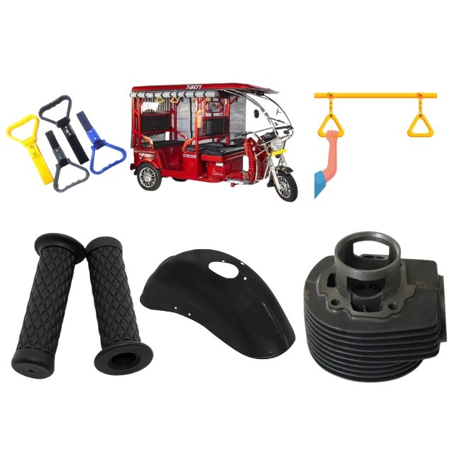 Plastic automotive parts and hardware components for industrial use