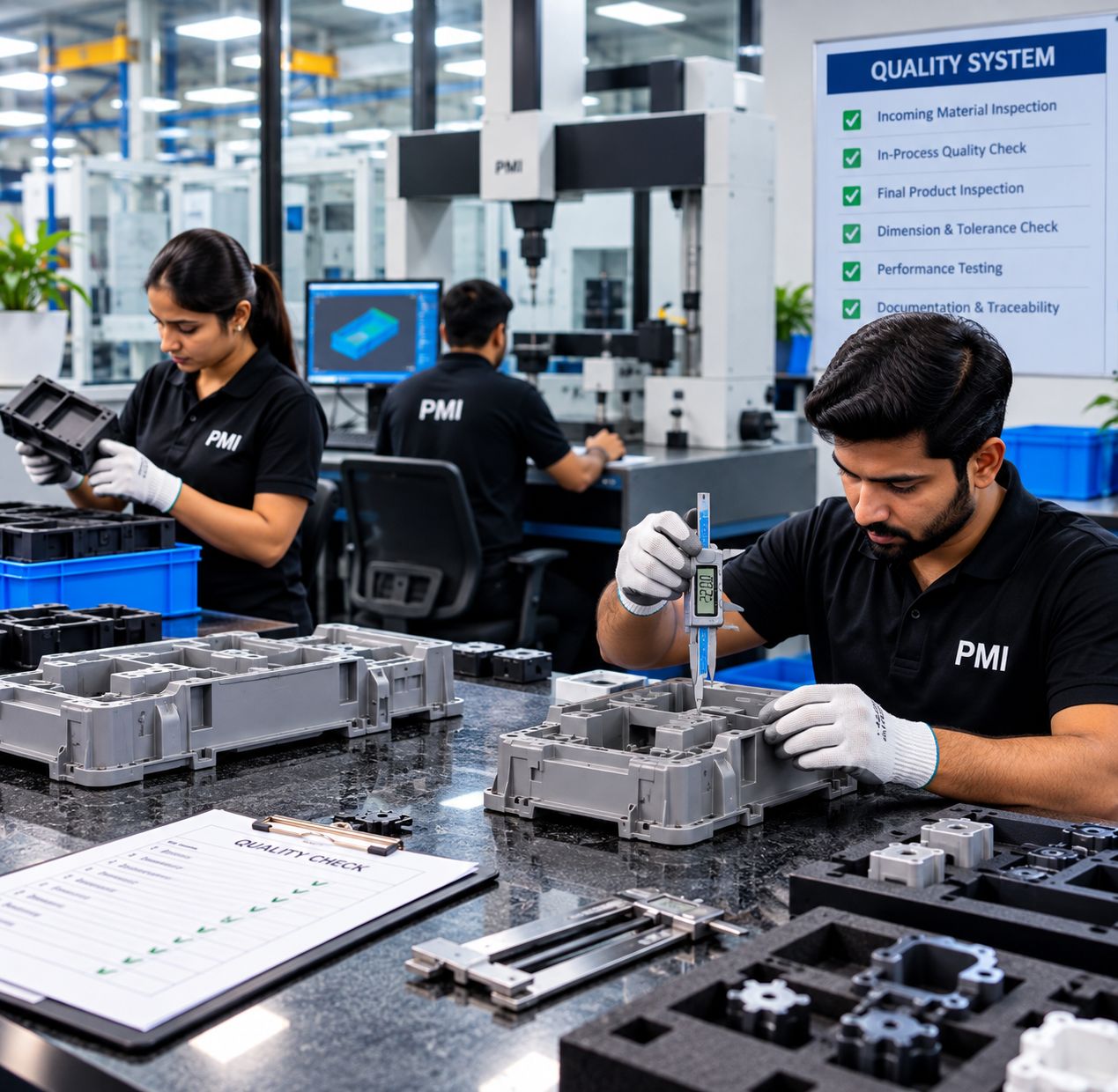 Quality inspection of precision plastic components