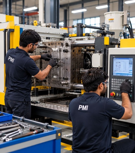 Precision CNC machining of a metal mould