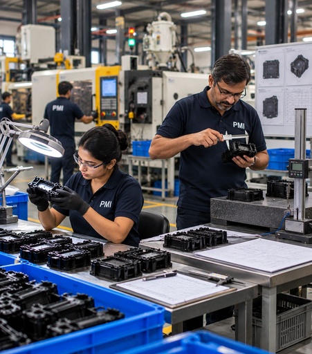 Precision measurement and quality inspection of a moulded component